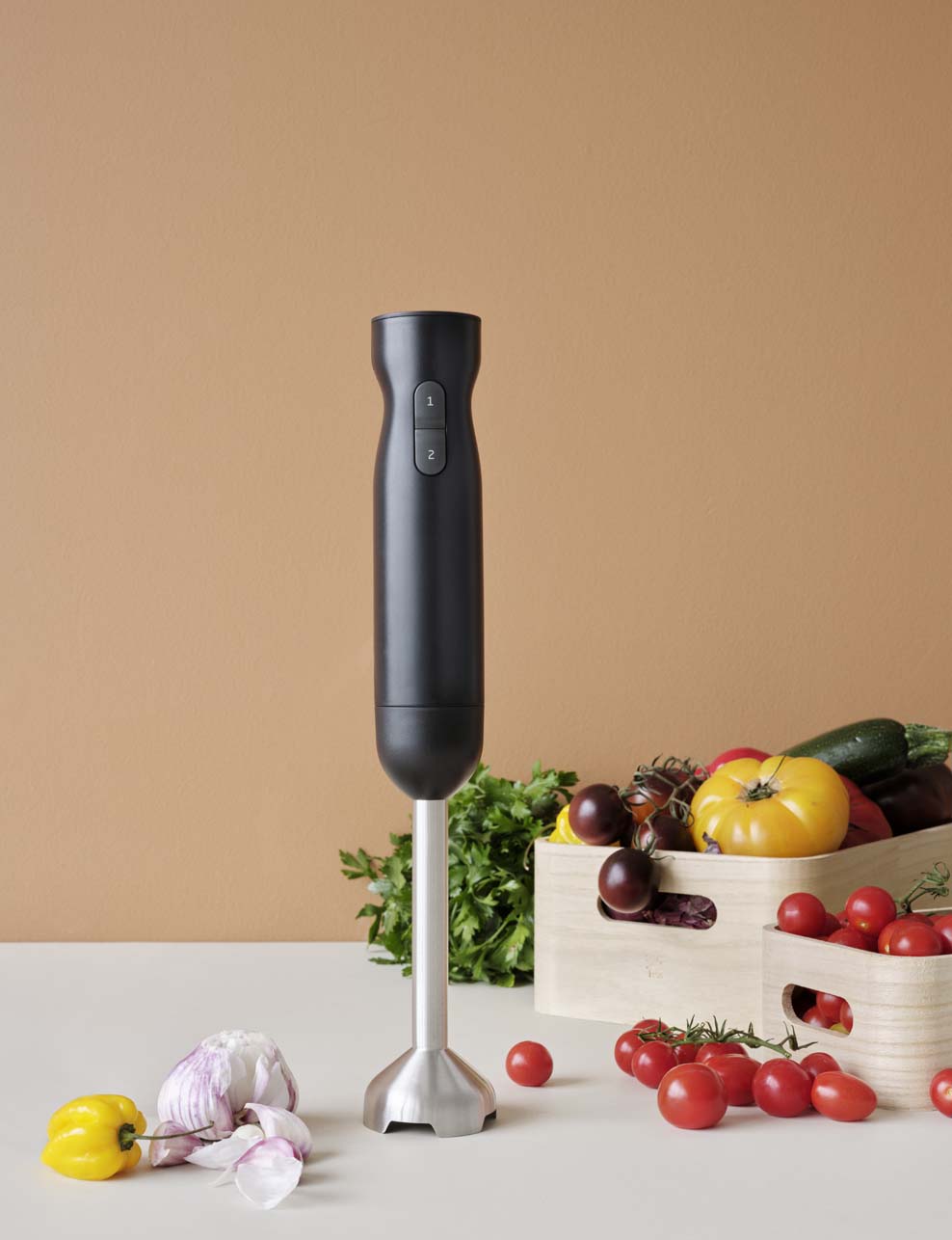 FOODIE milk frother RIG TIG by Stelton, Dusty blue
